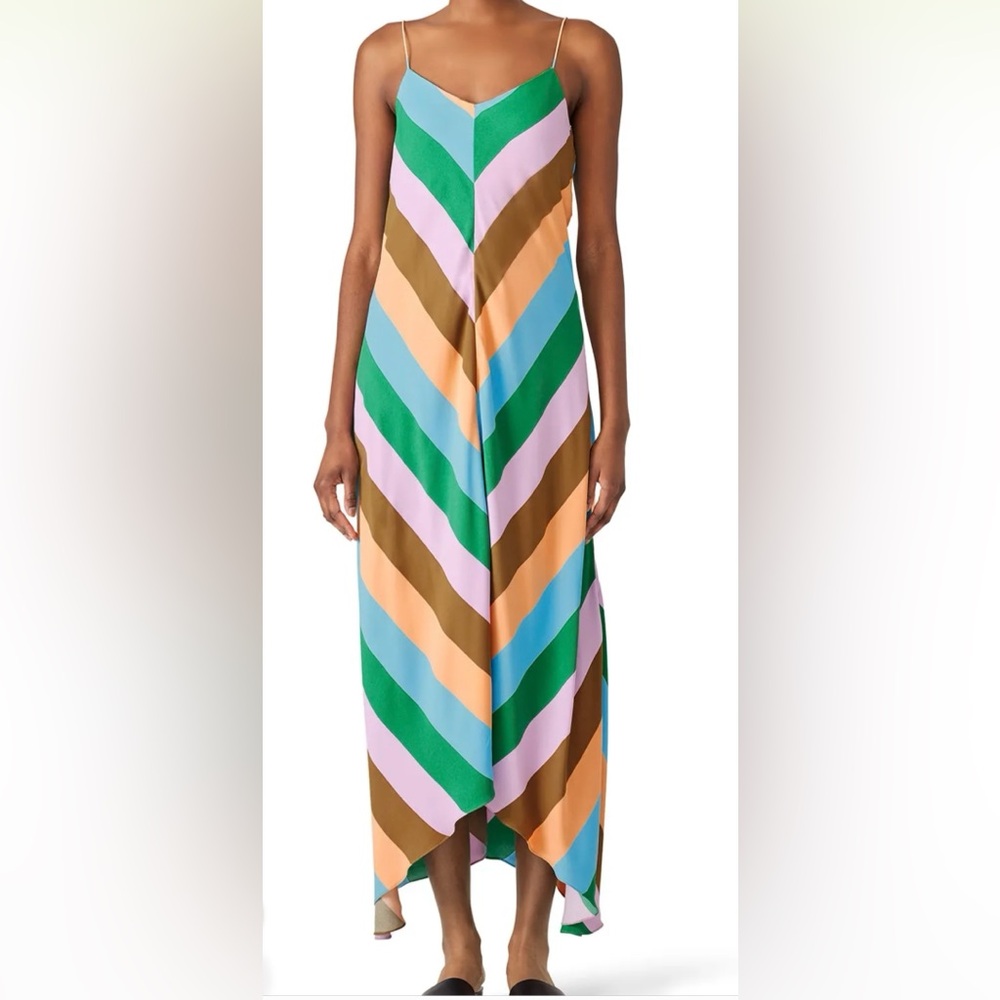 TIBI Julian Stripe Maxi Dress 2